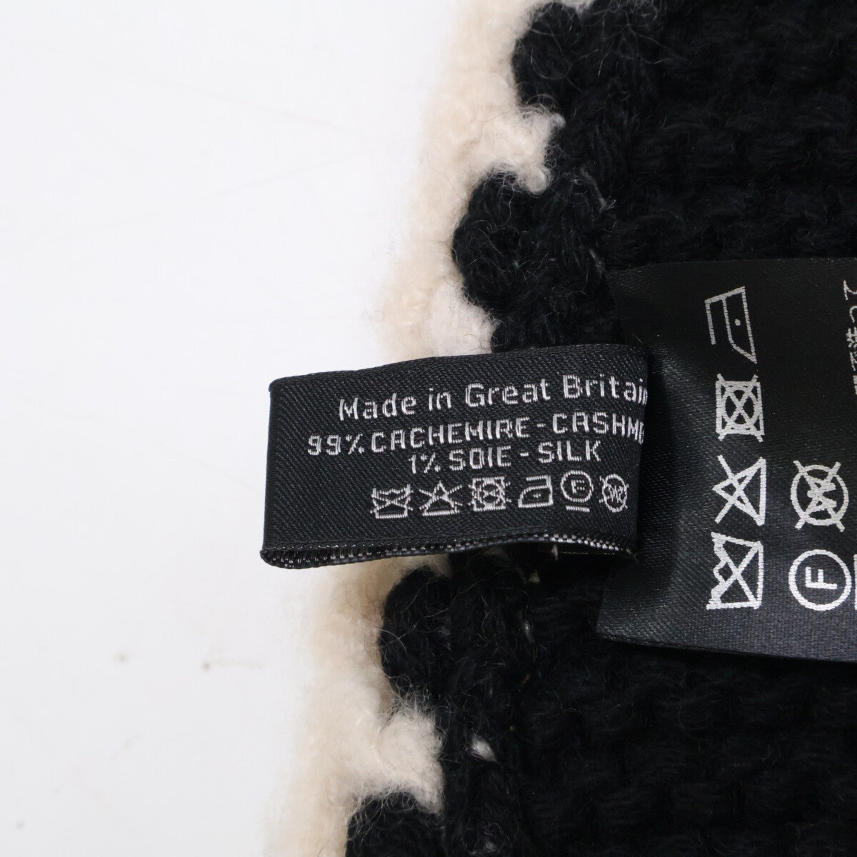 CHANEL シャネル 【美品】23A ココマーク シルク/カシミヤ ニット マフラー