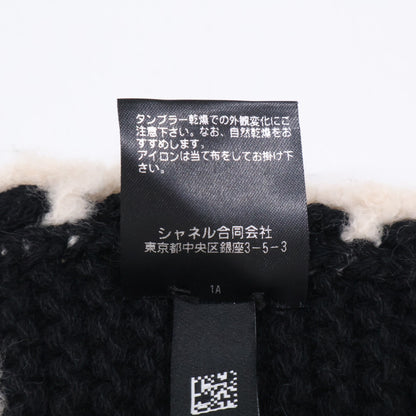 CHANEL シャネル 【美品】23A ココマーク シルク/カシミヤ ニット マフラー