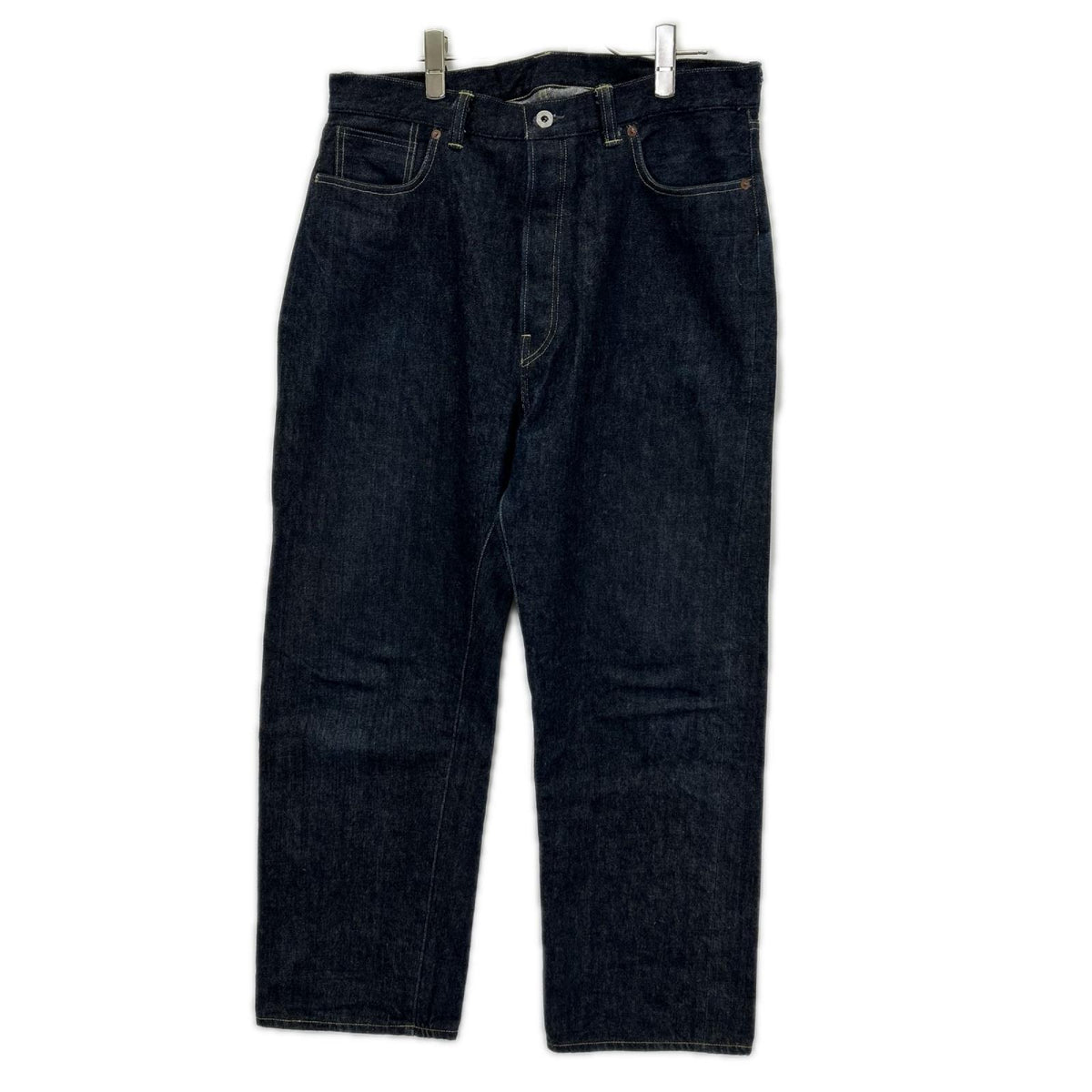 A.PRESSE アプレッセ 26SS AP-4001 インディゴ/ワンウォッシュ オリジナルタックボタン 13.5oz Washed Denim Wide Pants ボトムス