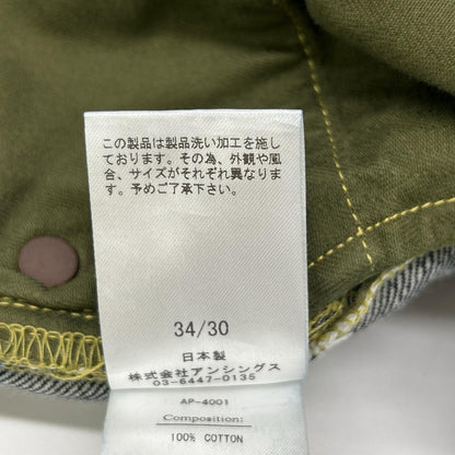 A.PRESSE アプレッセ 26SS AP-4001 インディゴ/ワンウォッシュ オリジナルタックボタン 13.5oz Washed Denim Wide Pants ボトムス