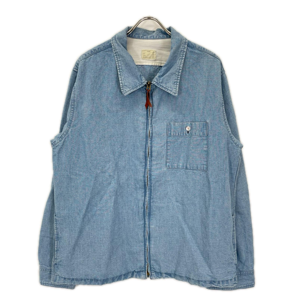 Pablo vinci パブロヴィンチ 24AW PBL-24AW-SH05-BULK ライトブルー コットンリネン シャンブレー ジップ シャツジャケット ジャケット
