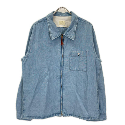 Pablo vinci パブロヴィンチ 24AW PBL-24AW-SH05-BULK ライトブルー コットンリネン シャンブレー ジップ シャツジャケット ジャケット