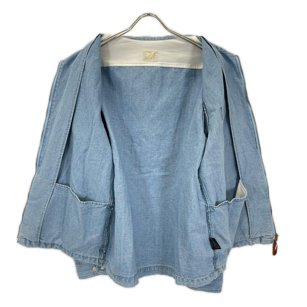 Pablo vinci パブロヴィンチ 24AW PBL-24AW-SH05-BULK ライトブルー コットンリネン シャンブレー ジップ シャツジャケット ジャケット