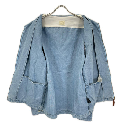 Pablo vinci パブロヴィンチ 24AW PBL-24AW-SH05-BULK ライトブルー コットンリネン シャンブレー ジップ シャツジャケット ジャケット