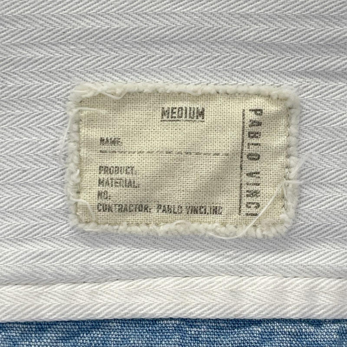 Pablo vinci パブロヴィンチ 24AW PBL-24AW-SH05-BULK ライトブルー コットンリネン シャンブレー ジップ シャツジャケット ジャケット