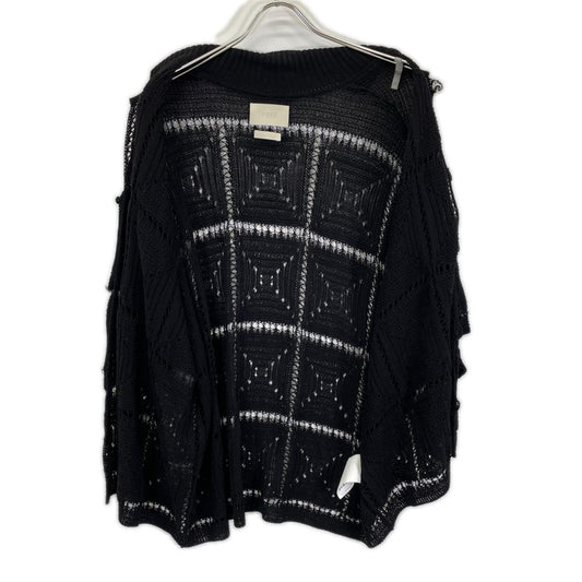 YOKE ヨーク 25SS YK25SS001011S ブラック コットン ドロップショルダー CROCHET KNIT SHIRT トップス