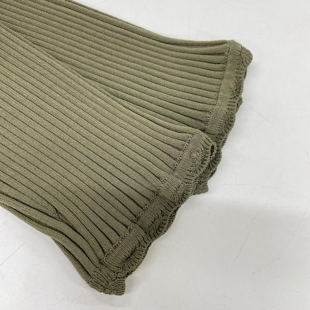 Ameri アメリ 26年製 カーキ BALLOON HEM DOCKING KNIT TOP トップス