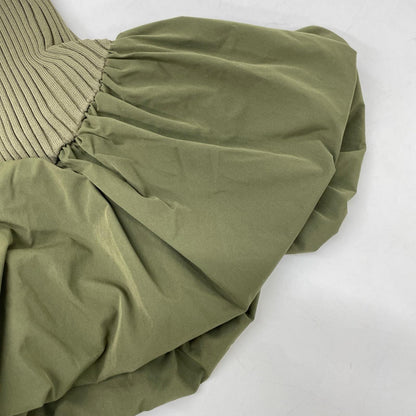 Ameri アメリ 26年製 カーキ BALLOON HEM DOCKING KNIT TOP トップス