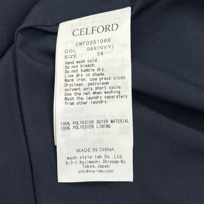 CELFORD セルフォード 25年製 ネイビー ベルトデザイントレンチ風ワンピース ワンピース
