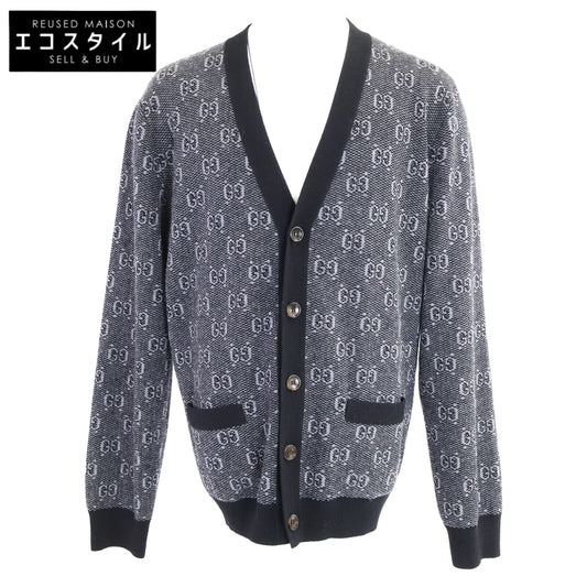 GUCCI グッチ 【美品/国内正規】761550 ウール GGジャガード ニットカーディガン トップス