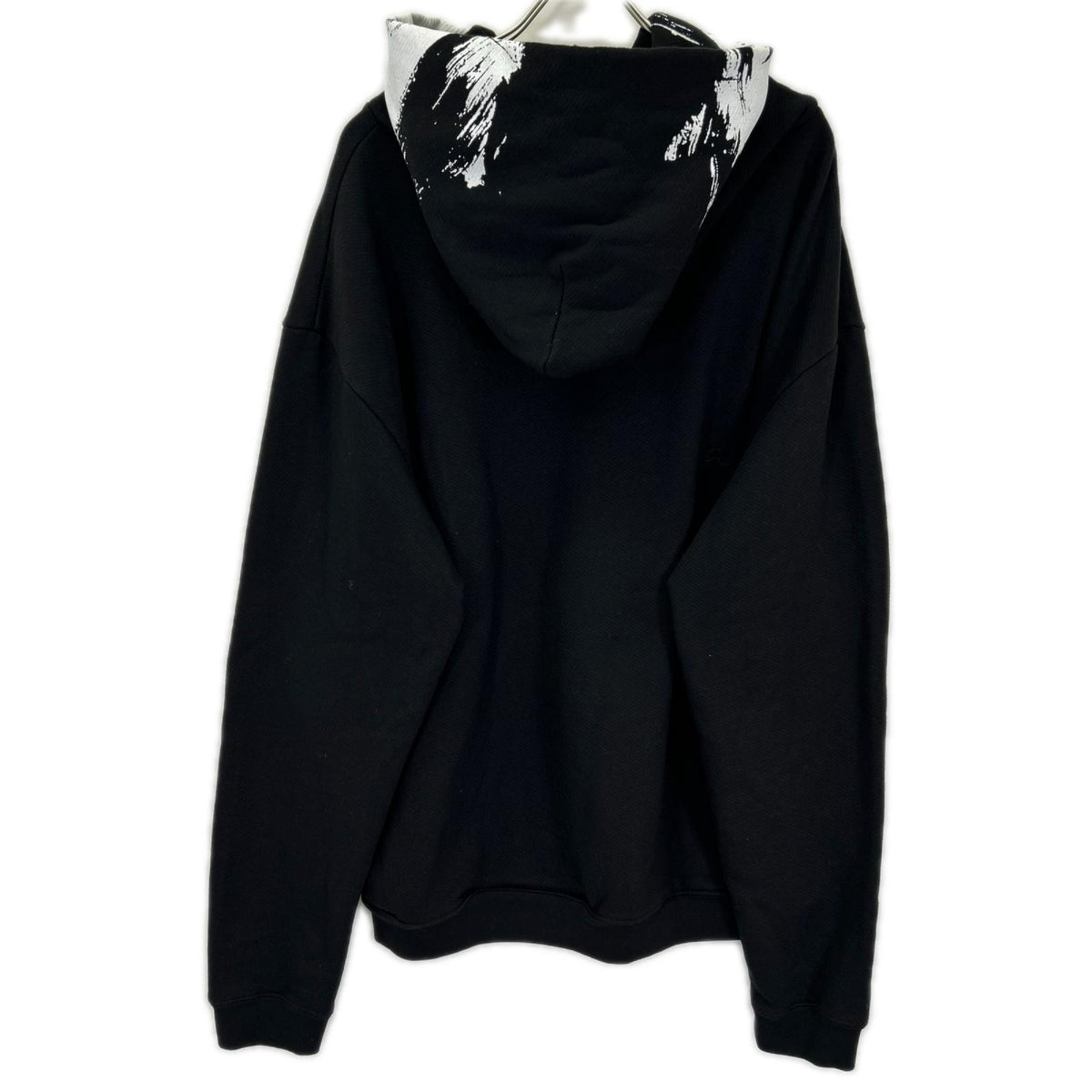 Maison margiela メゾンマルジェラ S50GU0151 20AW ブラック DIAGONAL PAINT EFFECT HOODIE ペンキロゴオーバーサイズプルオーバーパーカー トップス