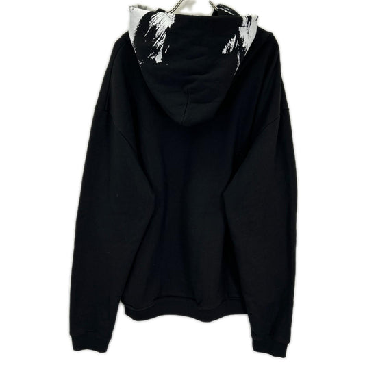 Maison margiela メゾンマルジェラ S50GU0151 20AW ブラック DIAGONAL PAINT EFFECT HOODIE ペンキロゴオーバーサイズプルオーバーパーカー トップス