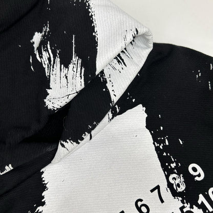 Maison margiela メゾンマルジェラ S50GU0151 20AW ブラック DIAGONAL PAINT EFFECT HOODIE ペンキロゴオーバーサイズプルオーバーパーカー トップス
