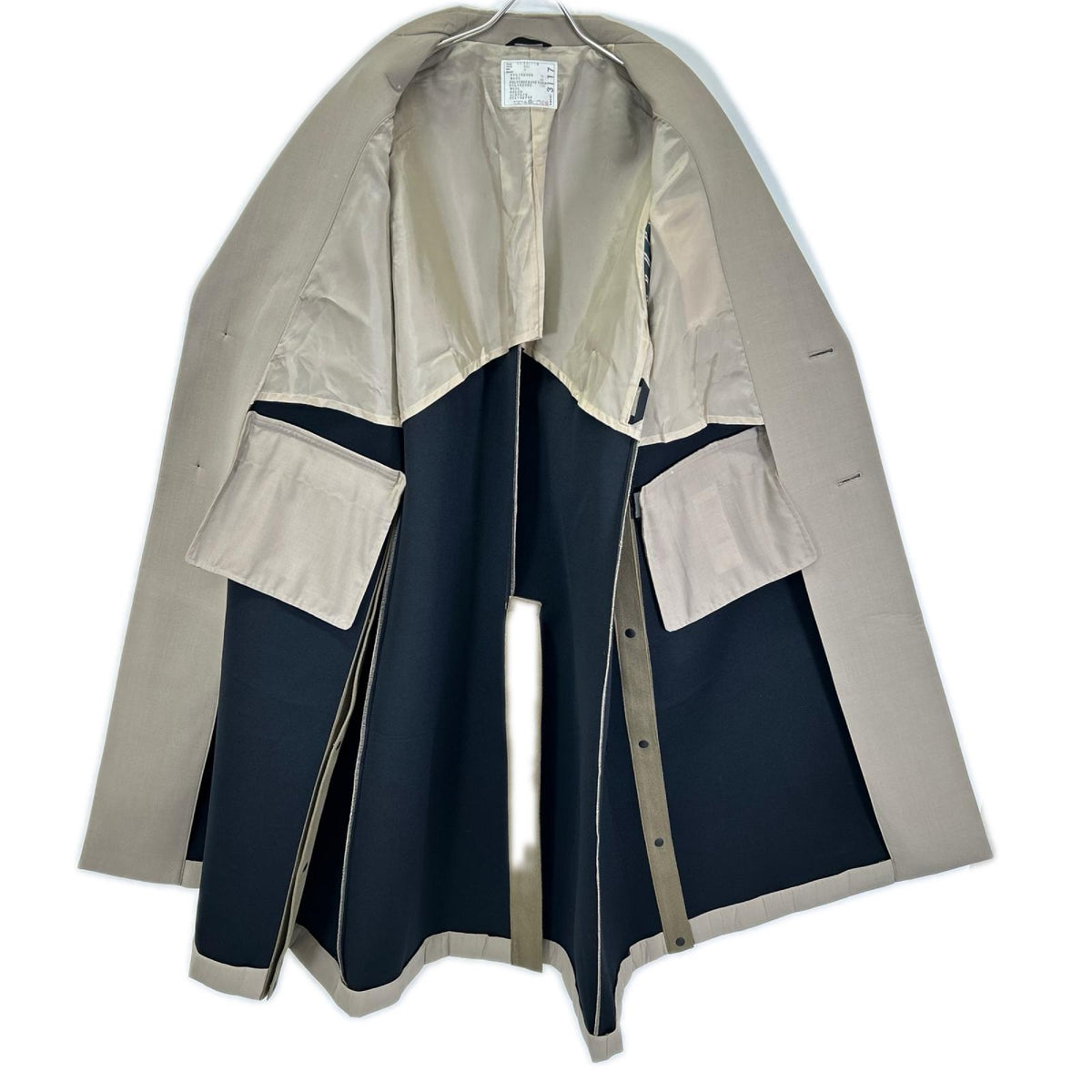 sacai サカイ 23-03117M 23AW ベージュ/BEIGE 651 Suiting Bonding Coat スーチングボンディング コート コート