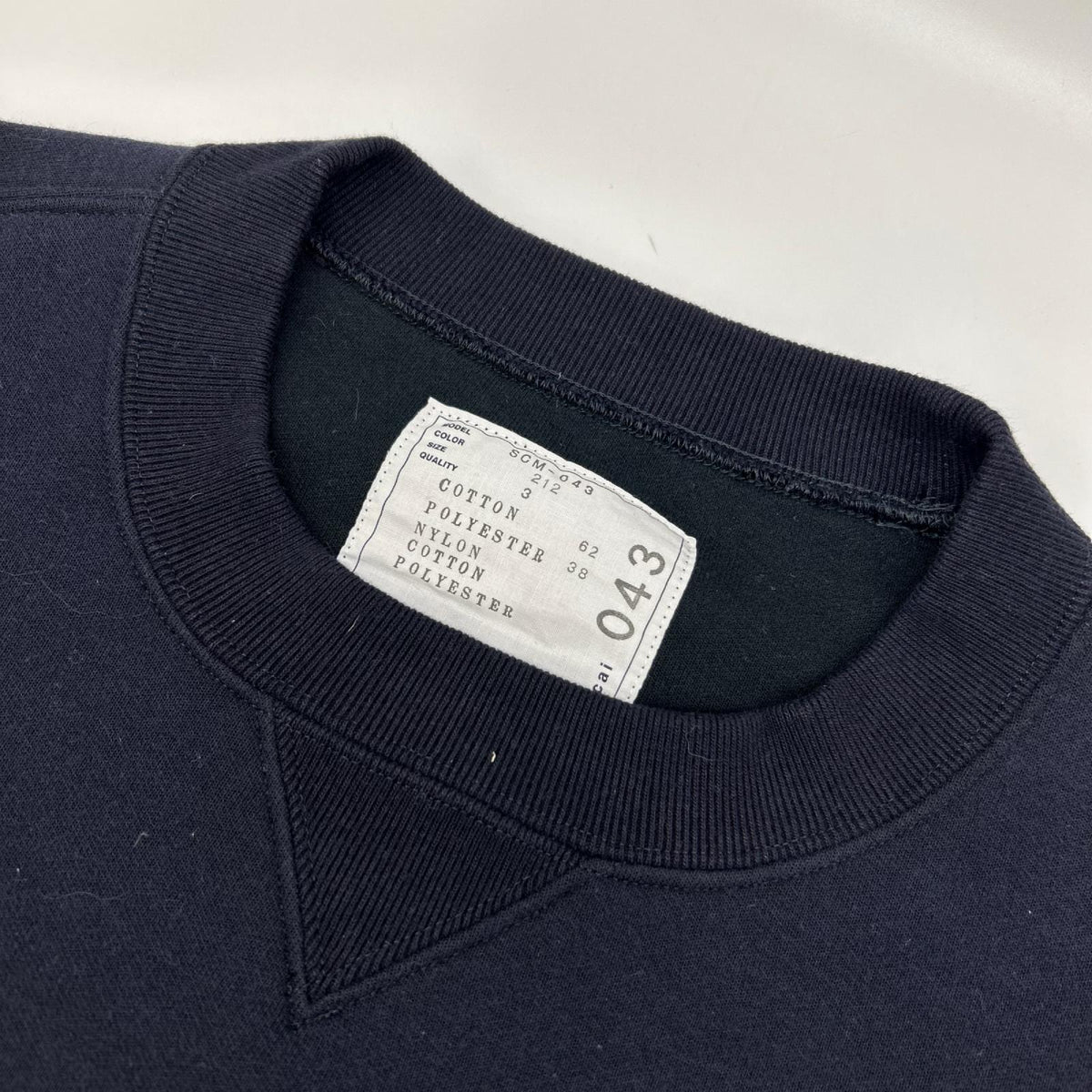 sacai サカイ SCM-043 22AW ダークネイビー×カーキ Sponge Sweat MA-1 Pullover ドッキングスウェット トップス