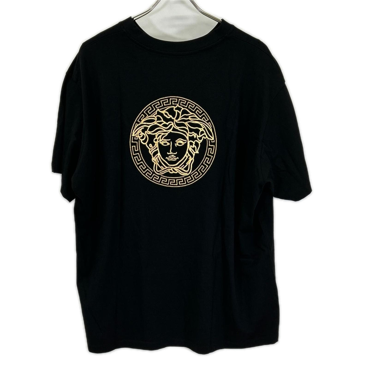 VERSACE ヴェルサーチェ 【×FENDI】1006423 ブラック FENDACE ロゴ刺繍 バックプリント Tシャツ トップス