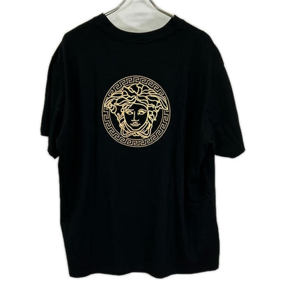 VERSACE ヴェルサーチェ 【×FENDI】1006423 ブラック FENDACE ロゴ刺繍 バックプリント Tシャツ トップス
