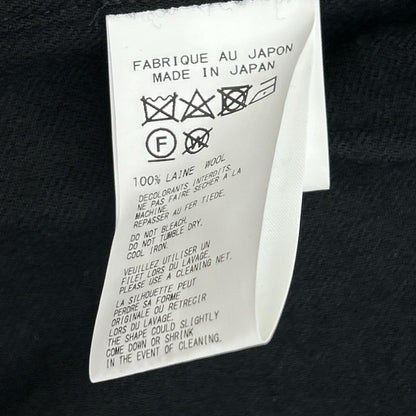 Yohji Yamamoto POUR HOMME ヨウジヤマモトプールオム HE-B44-507 22AW ブラック ウール100 プリーツ 比翼ロングシャツ トップス