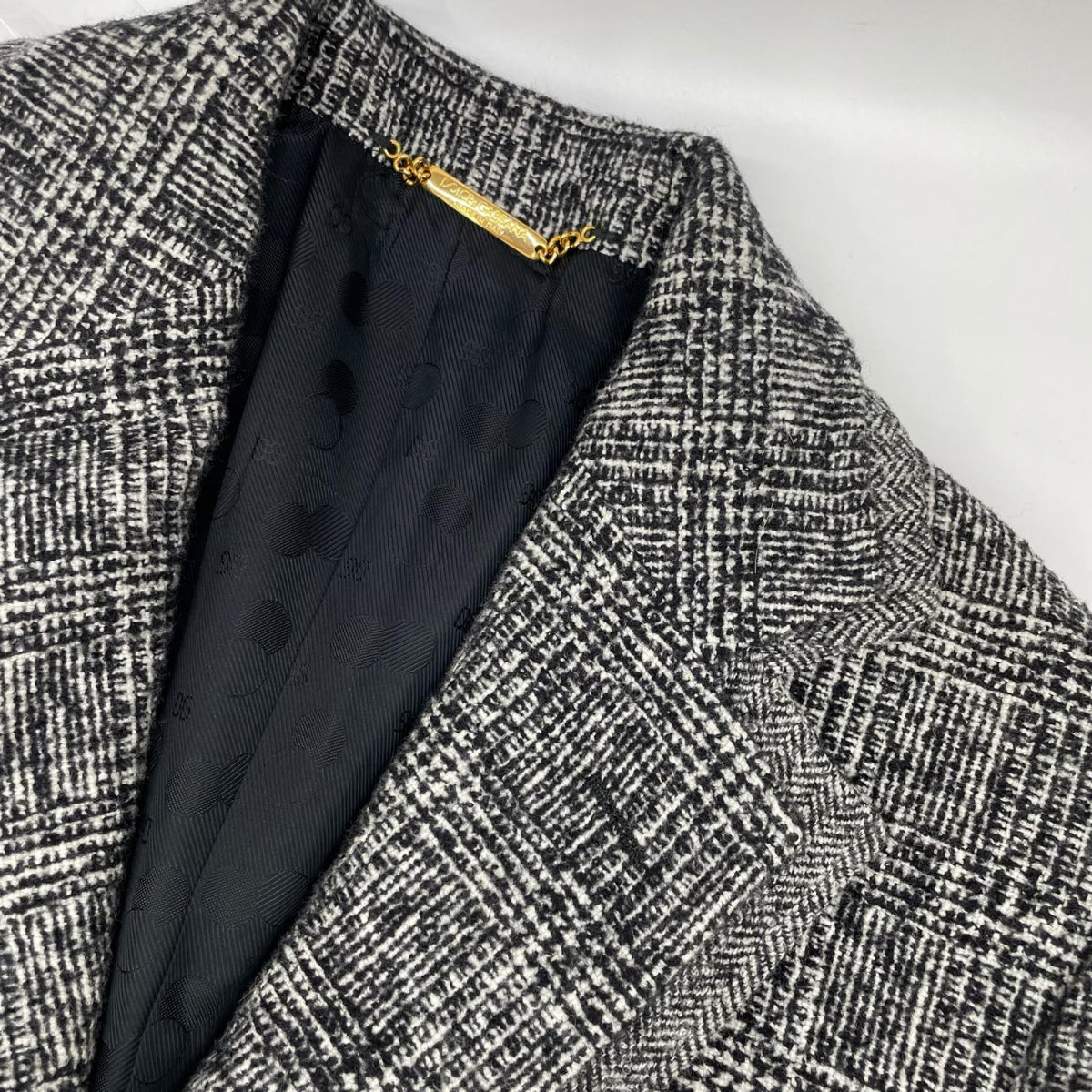 DOLCE&GABBANA ドルチェアンドガッバーナ グレー クルミ釦 アルパカ混 レイヤードジャケット ジャケット
