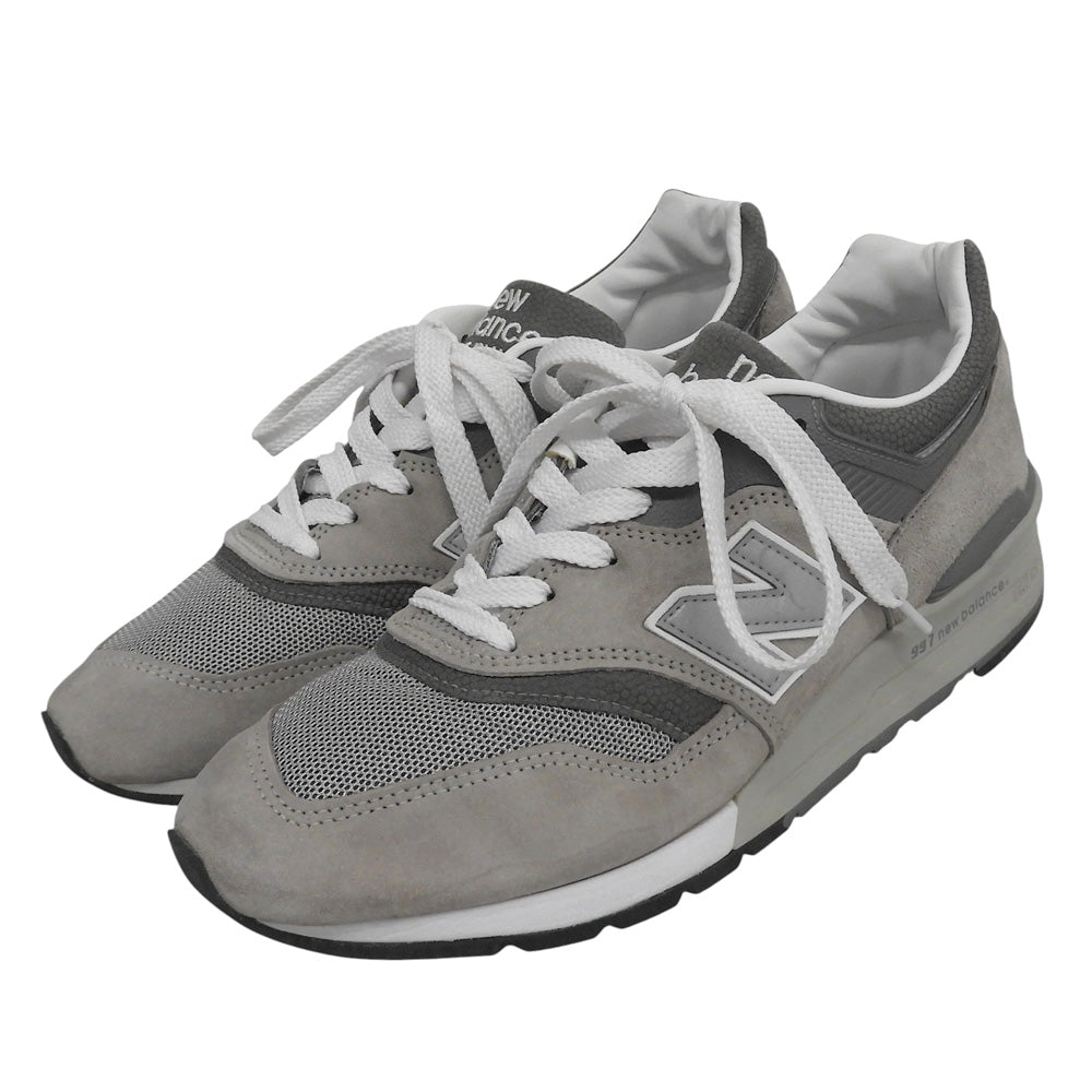 NEW BALANCE ニューバランス メッシュ×スエード 997 ローカットスニーカー シューズ メンズ グレー 28cm シューズ