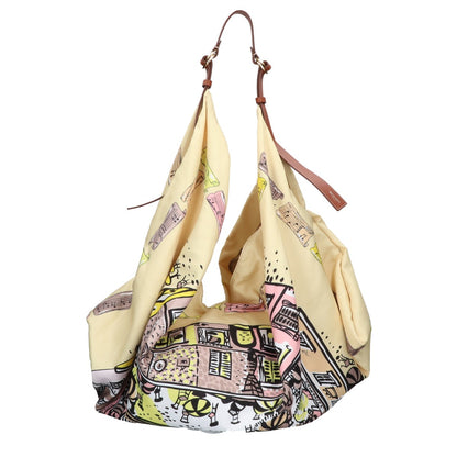 EMILIO PUCCI エミリオプッチ 【美品】総柄スカーフ レザーストラップ トートバッグ