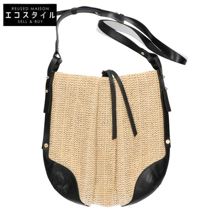 ISABEL MARANT イザベルマラン LECKY レザーｘラフィア ショルダーバッグ