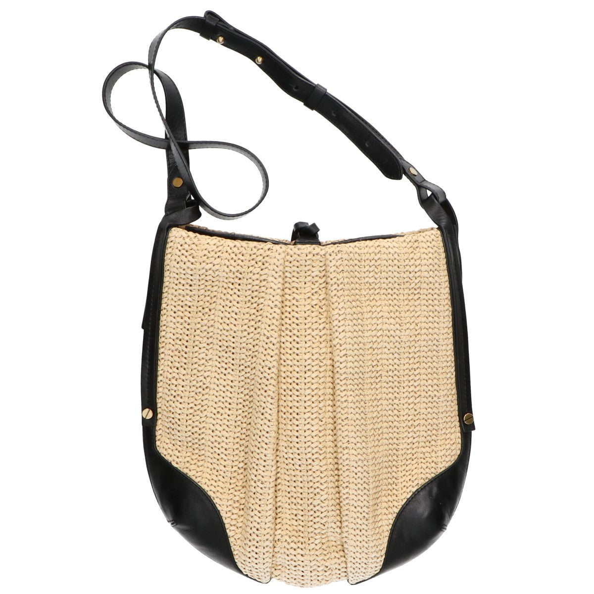 ISABEL MARANT イザベルマラン LECKY レザーｘラフィア ショルダーバッグ