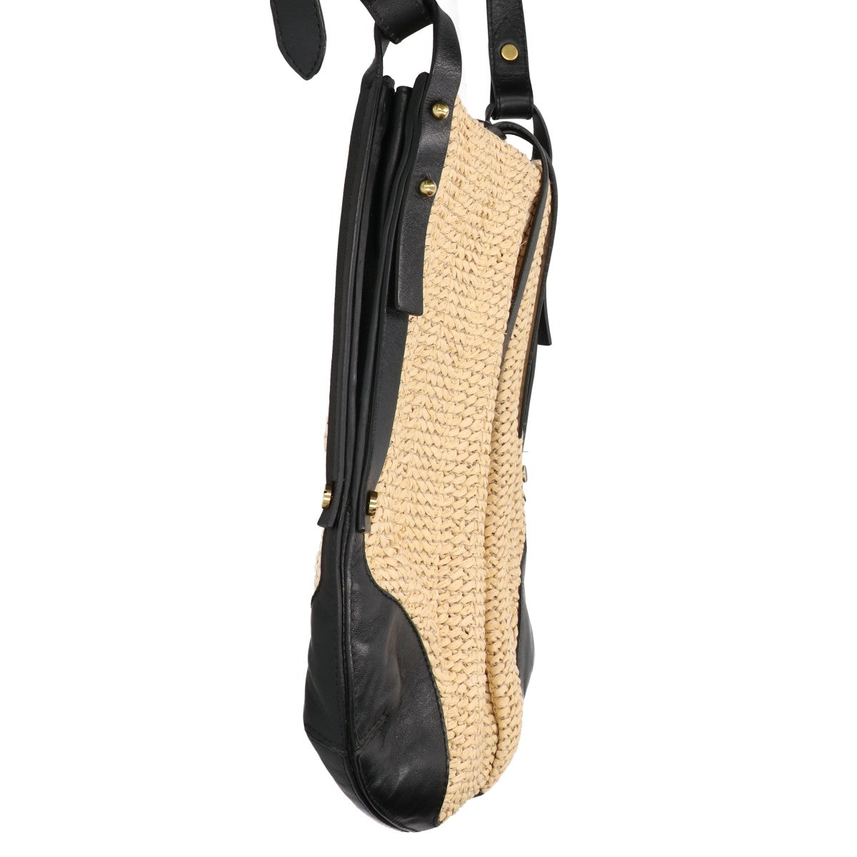 ISABEL MARANT イザベルマラン LECKY レザーｘラフィア ショルダーバッグ