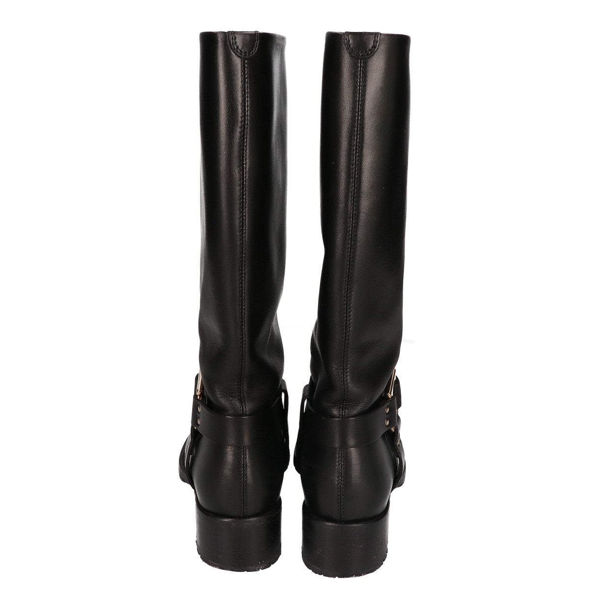 SalvatoreFerragamo サルバトーレフェラガモ 4191830 ガンチーニ金具 チャンキーヒール レザー ロングブーツ シューズ