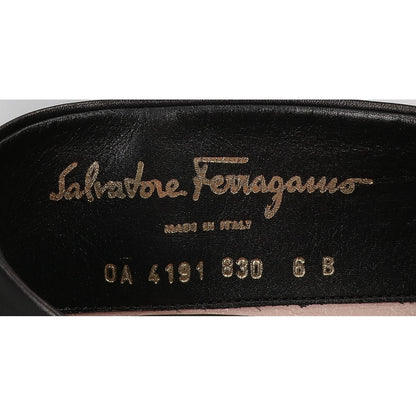 SalvatoreFerragamo サルバトーレフェラガモ 4191830 ガンチーニ金具 チャンキーヒール レザー ロングブーツ シューズ