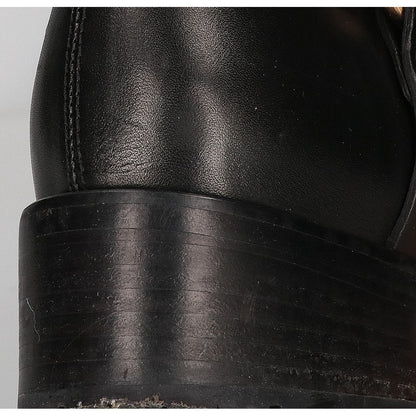 SalvatoreFerragamo サルバトーレフェラガモ 4191830 ガンチーニ金具 チャンキーヒール レザー ロングブーツ シューズ