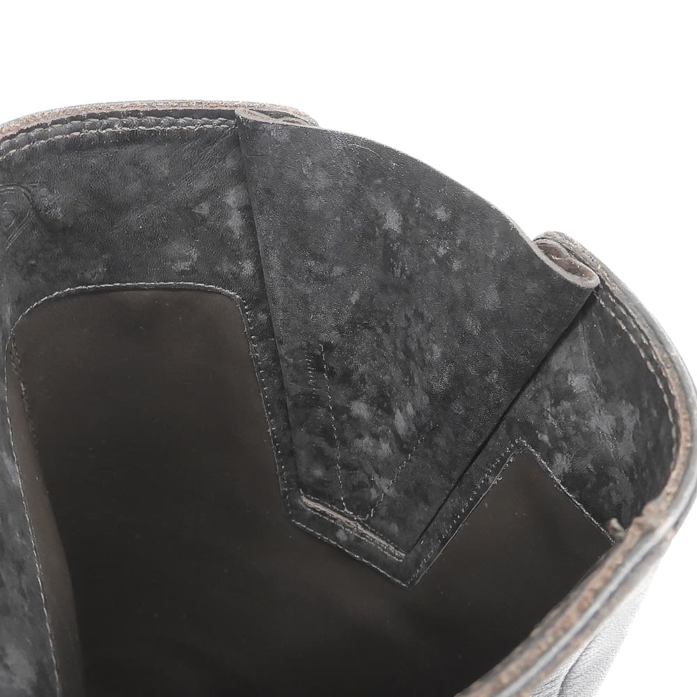 TOD'S トッズ レザー プレーントゥ バックルベルト ロングブーツ シューズ レディース ダークブラウン 36 シューズ
