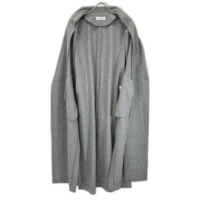 SACRA サクラ 121503061 22AW グレー ウール ライトメルトンロングジレ ノースリーブコート コート