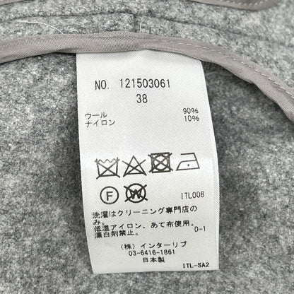 SACRA サクラ 121503061 22AW グレー ウール ライトメルトンロングジレ ノースリーブコート コート