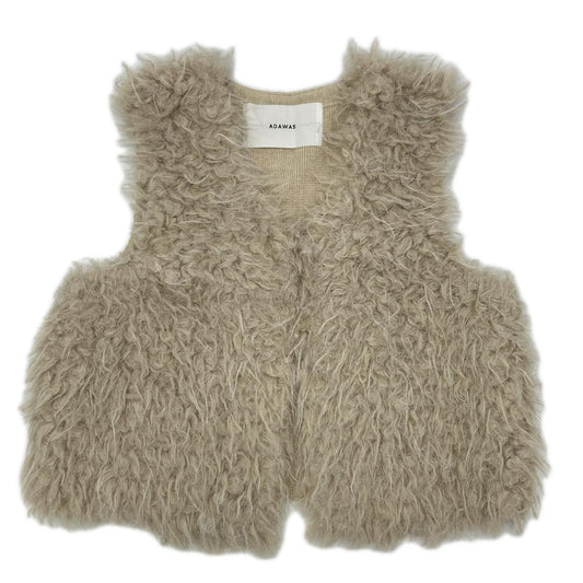 ADAWAS アダワズ ADWS-501-25 25AW ナチュラル SHAGGY FAUX-FUR VEST ファーベスト ベスト