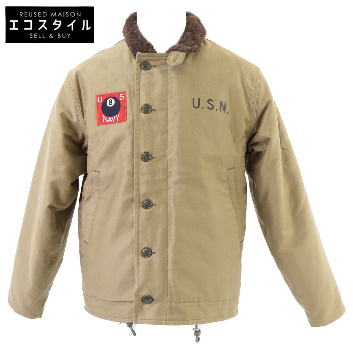 THE REAL MCCOY'S ザリアルマッコイズ 【美品】MJ25110 N-1 DECK JACKET (KHAKI) / 8TH BEACH BN. コットンコードクロス デッキジャケット ジャケット