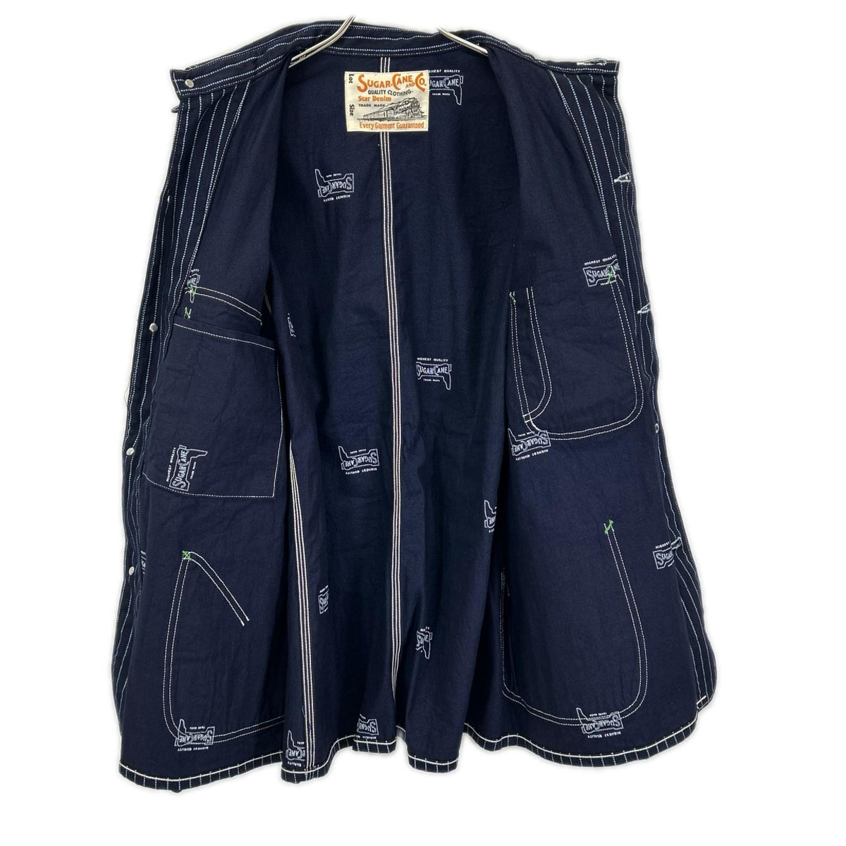 SUGAR CANE シュガーケーン SC15658 インディゴ 9oz. WABASH STRIPE WORK COAT/ウォバッシュストライプ ワークコート ジャケット