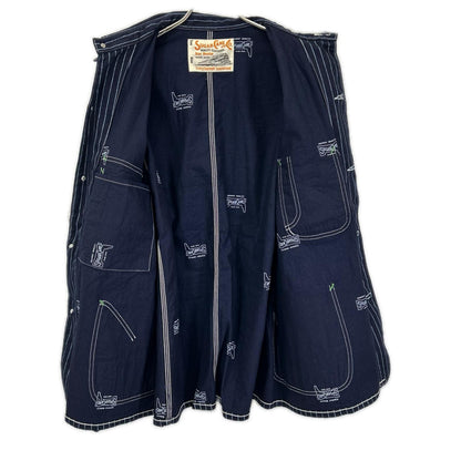 SUGAR CANE シュガーケーン SC15658 インディゴ 9oz. WABASH STRIPE WORK COAT/ウォバッシュストライプ ワークコート ジャケット