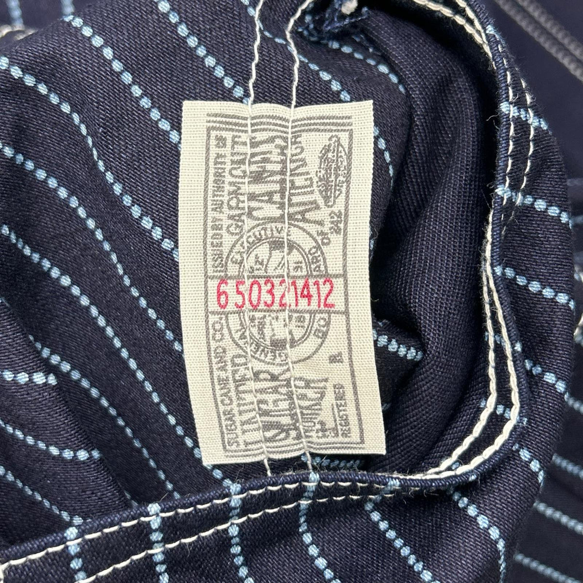 SUGAR CANE シュガーケーン SC15658 インディゴ 9oz. WABASH STRIPE WORK COAT/ウォバッシュストライプ ワークコート ジャケット