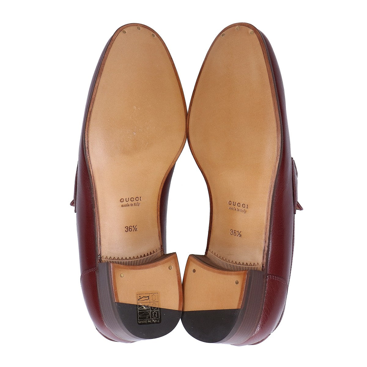 GUCCI グッチ 【美品】660819 ウェブライン ホースビット レザー ローファー シューズ