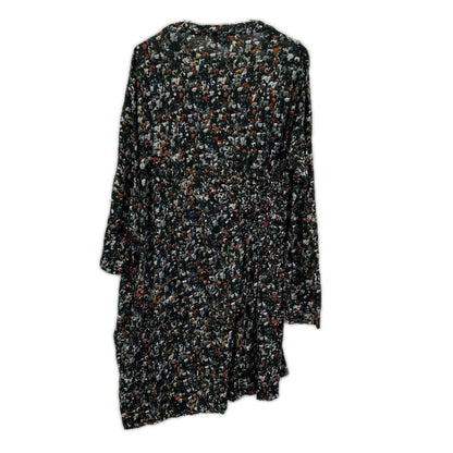DRIES VAN NOTEN ドリスヴァンノッテン マルチカラー コットン クラウドプリント ロングスリーブ フロントシャーリングカットソーワンピース ワンピース