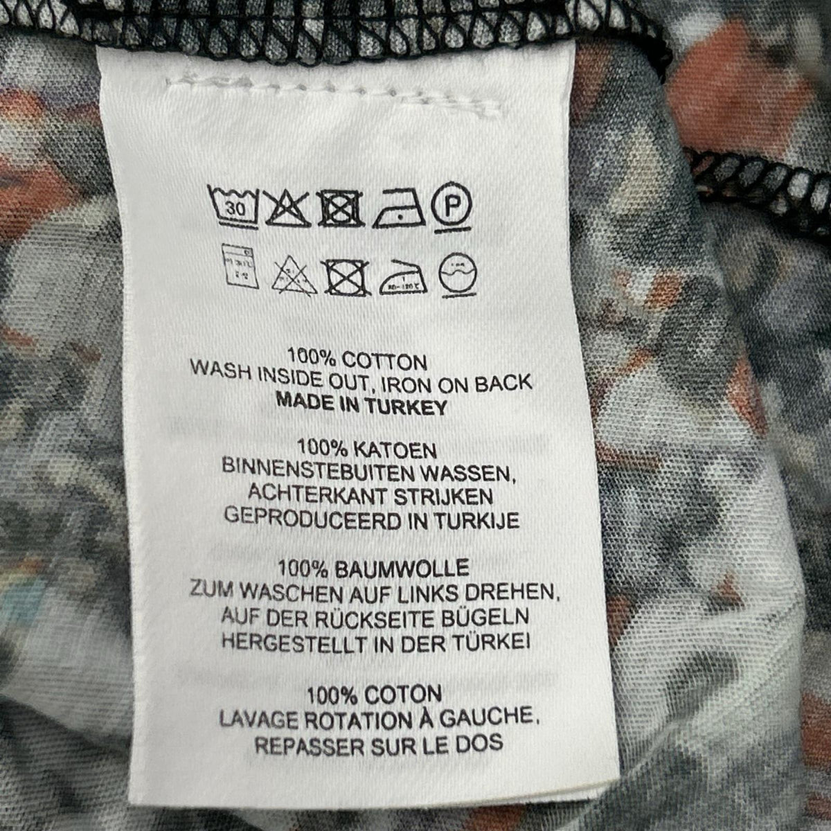 DRIES VAN NOTEN ドリスヴァンノッテン マルチカラー コットン クラウドプリント ロングスリーブ フロントシャーリングカットソーワンピース ワンピース