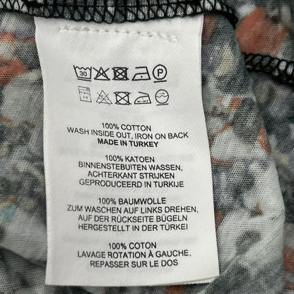 DRIES VAN NOTEN ドリスヴァンノッテン マルチカラー コットン クラウドプリント ロングスリーブ フロントシャーリングカットソーワンピース ワンピース