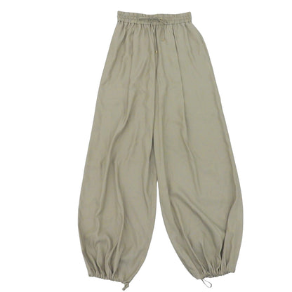 Deuxieme Classe ドゥーズィエムクラス 美品 キュプラ混 ドローストリング ワイドバルーンパンツ べージュ 38 26-030-560-3100 26SS ボトムス