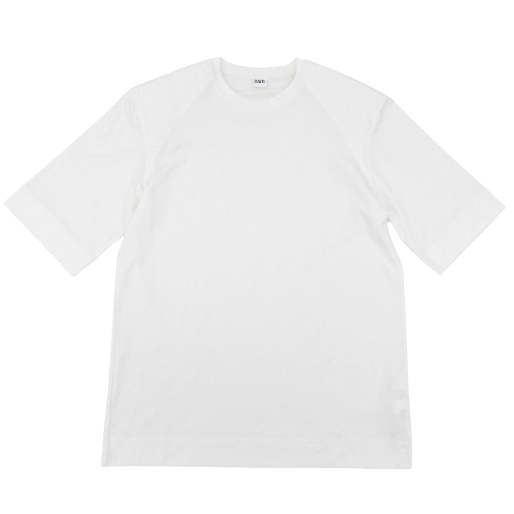BOWTE バウト 美品 スーピマコットン PADDED SHOULDER T-SHIRT トップス レディース 白 ホワイト 252-02-0005 25AW トップス