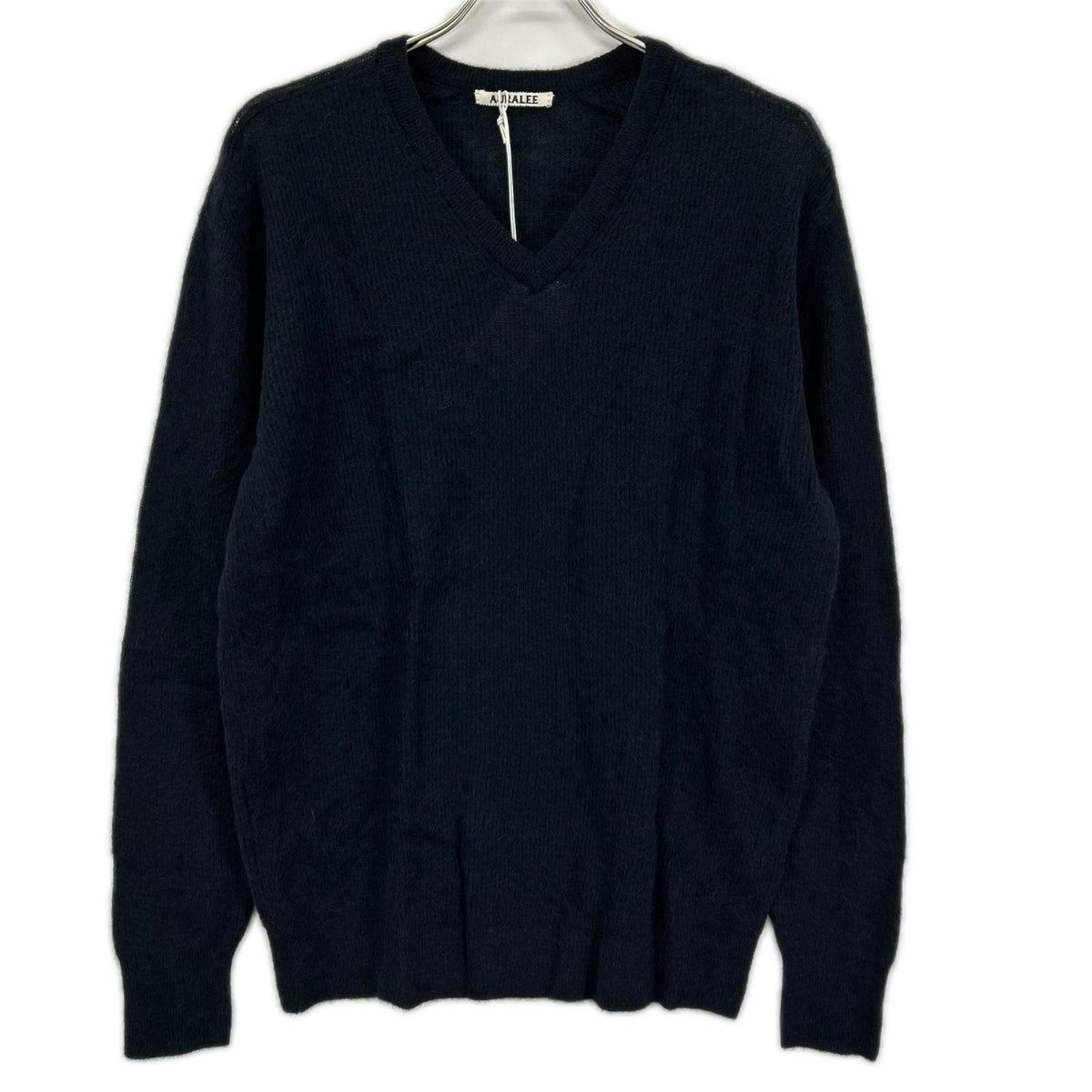 AURALEE オーラリー 26AW A26AV03AK ネイビー BABY SURI ALPACA SHEER KNIT V-NECK P/O トップス