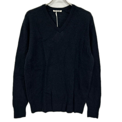 AURALEE オーラリー 26AW A26AV03AK ネイビー BABY SURI ALPACA SHEER KNIT V-NECK P/O トップス