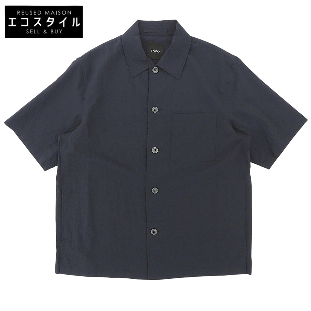 Theory セオリー 美品 半袖 ボタンシャツ トップス メンズ ネイビー M 02-5208000 25SS トップス