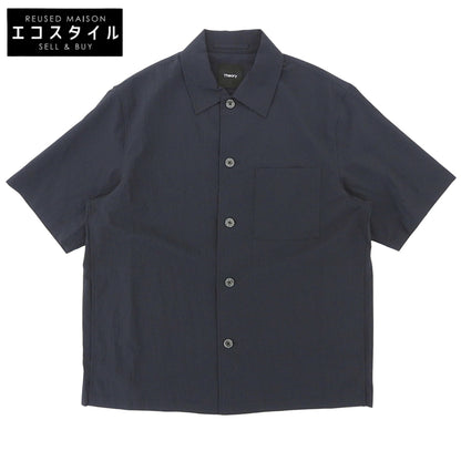 Theory セオリー 美品 半袖 ボタンシャツ トップス メンズ ネイビー M 02-5208000 25SS トップス