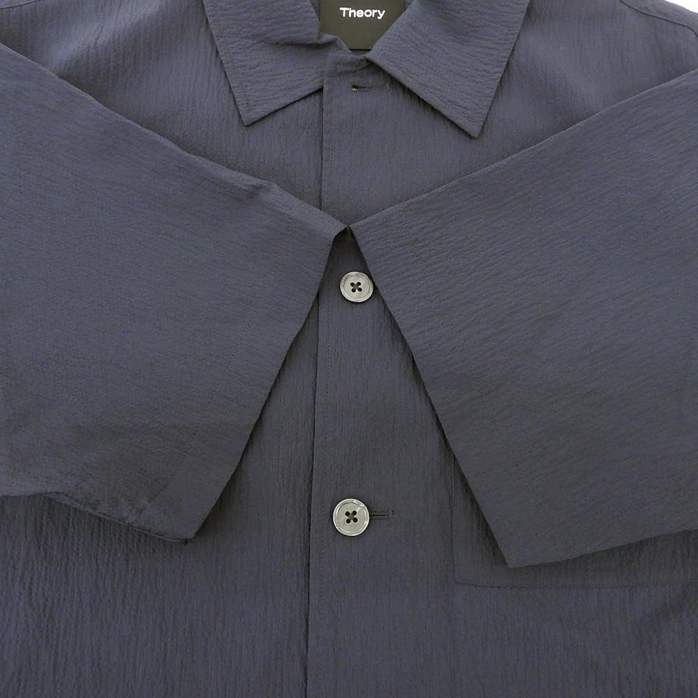 Theory セオリー 美品 半袖 ボタンシャツ トップス メンズ ネイビー M 02-5208000 25SS トップス